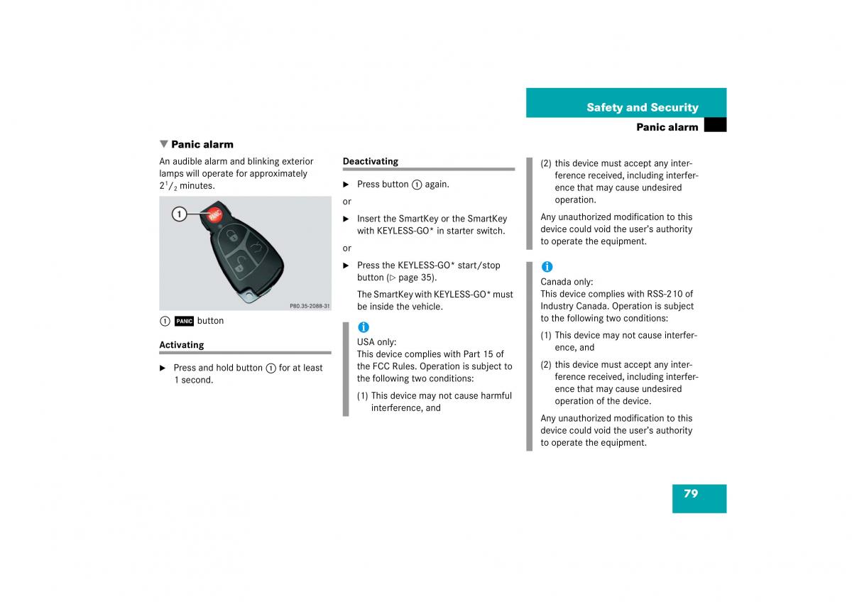 Mercedes Benz CL C215 2006 owners manual / page 80