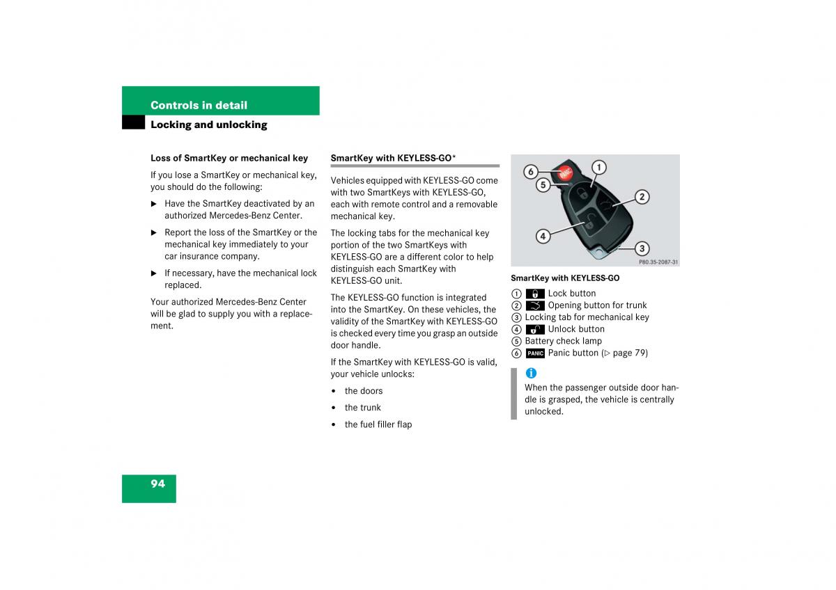 Mercedes Benz CL C215 2006 owners manual / page 95