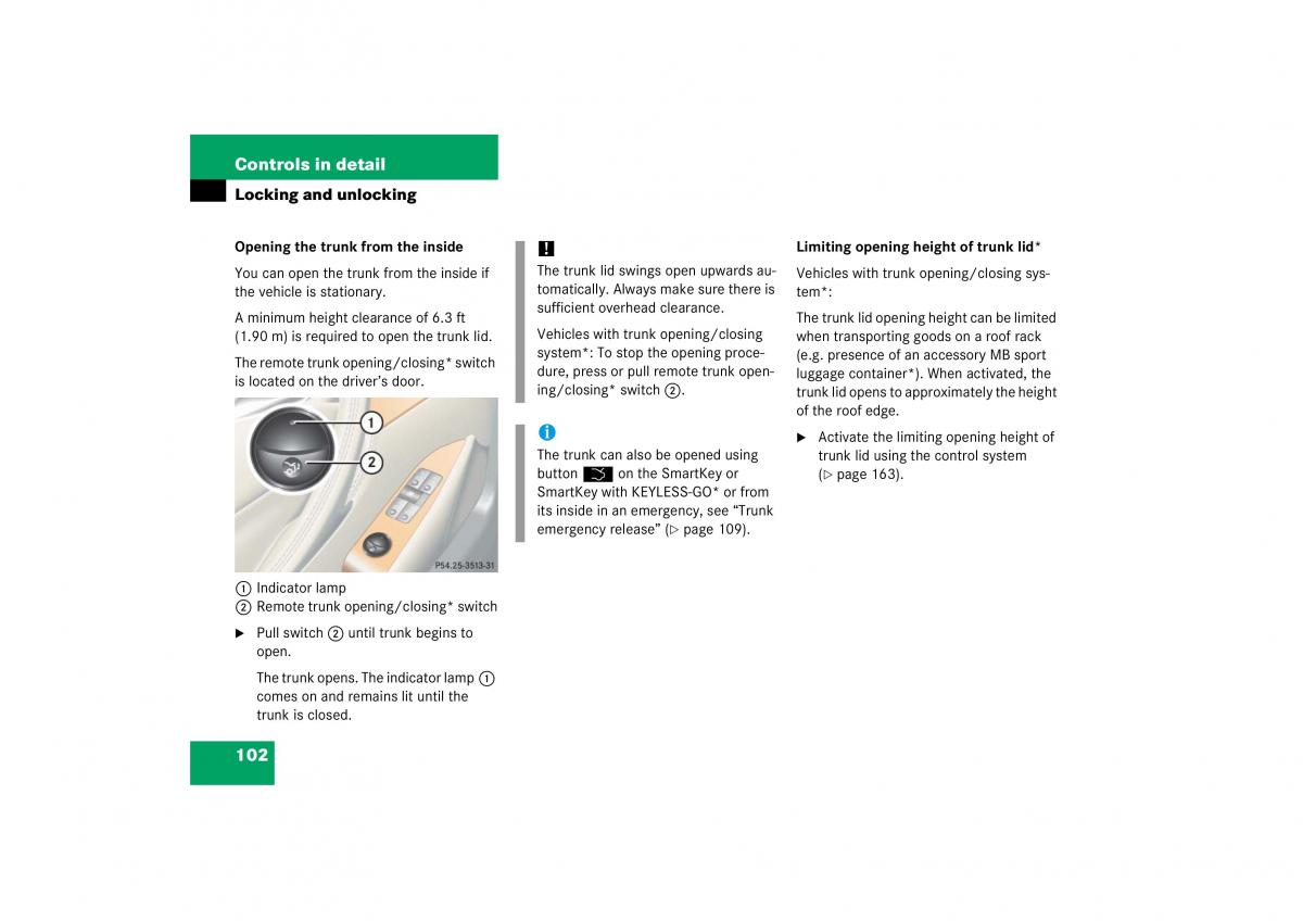 Mercedes Benz CL C215 2006 owners manual / page 103