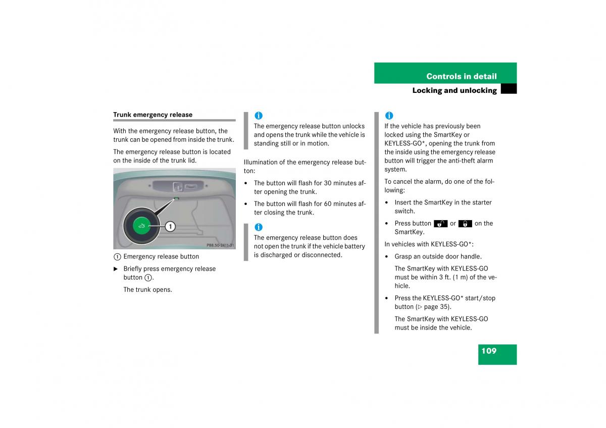 Mercedes Benz CL C215 2006 owners manual / page 110