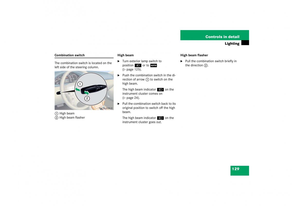 Mercedes Benz CL C215 2006 owners manual / page 130