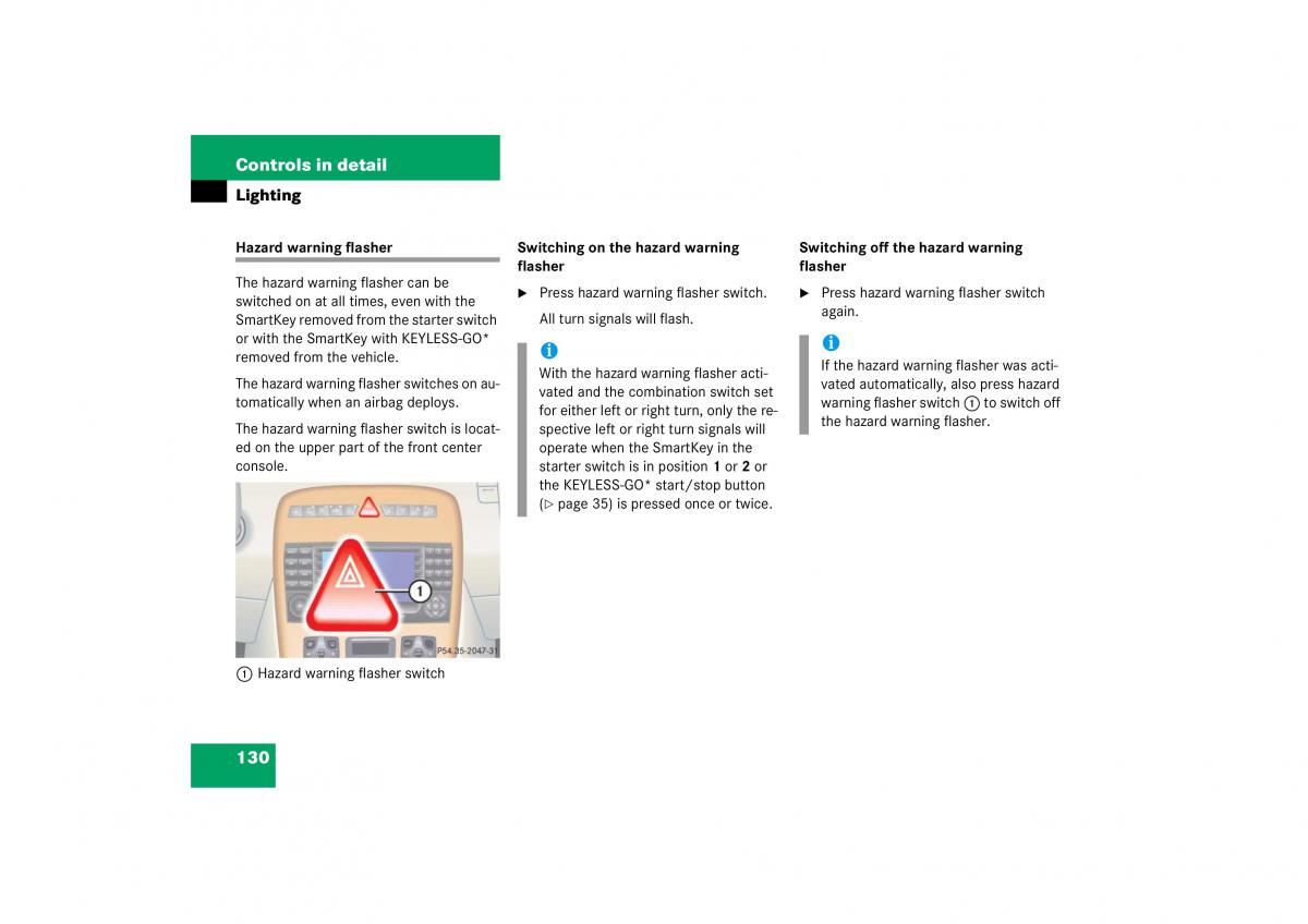 Mercedes Benz CL C215 2006 owners manual / page 131