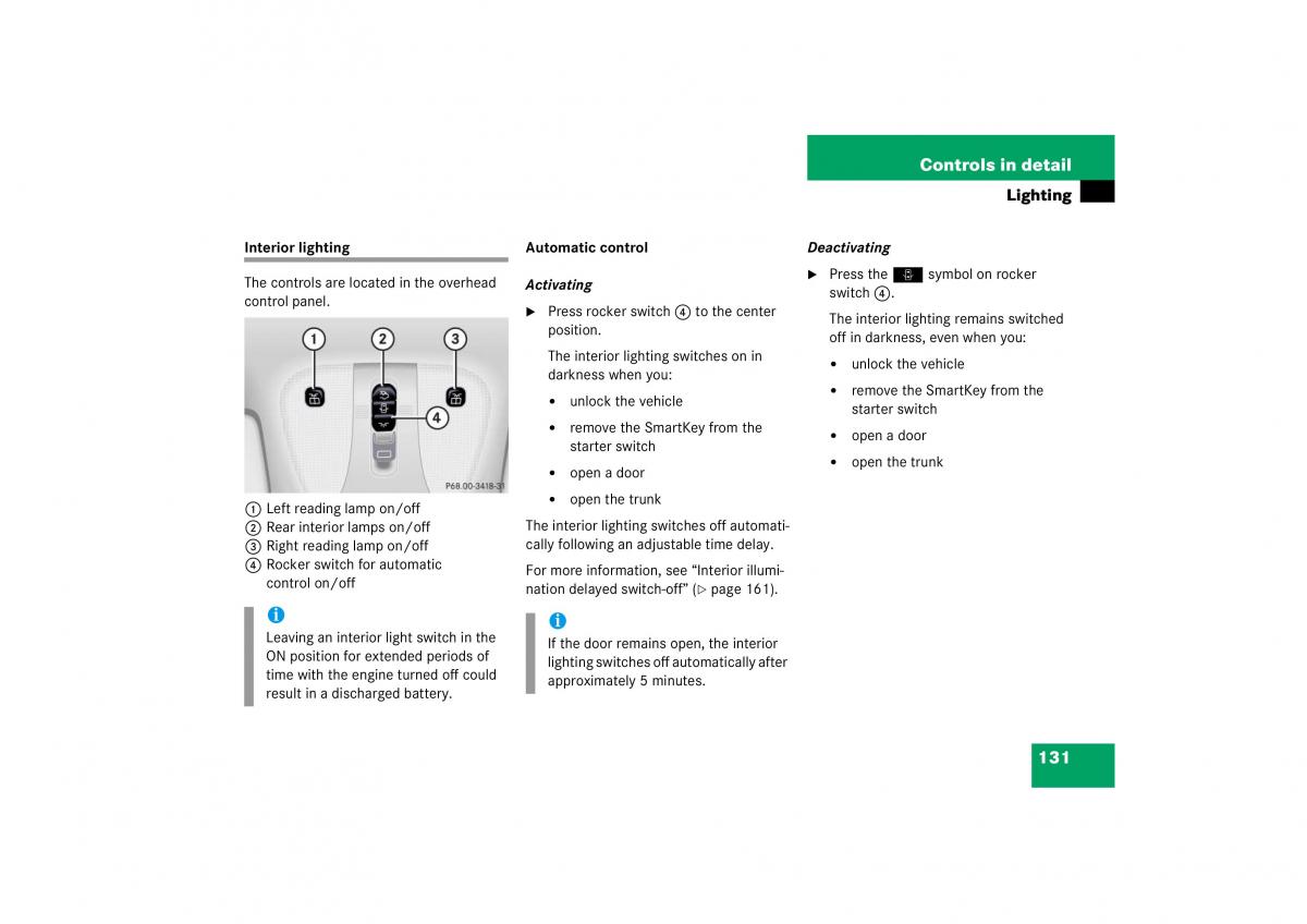 Mercedes Benz CL C215 2006 owners manual / page 132