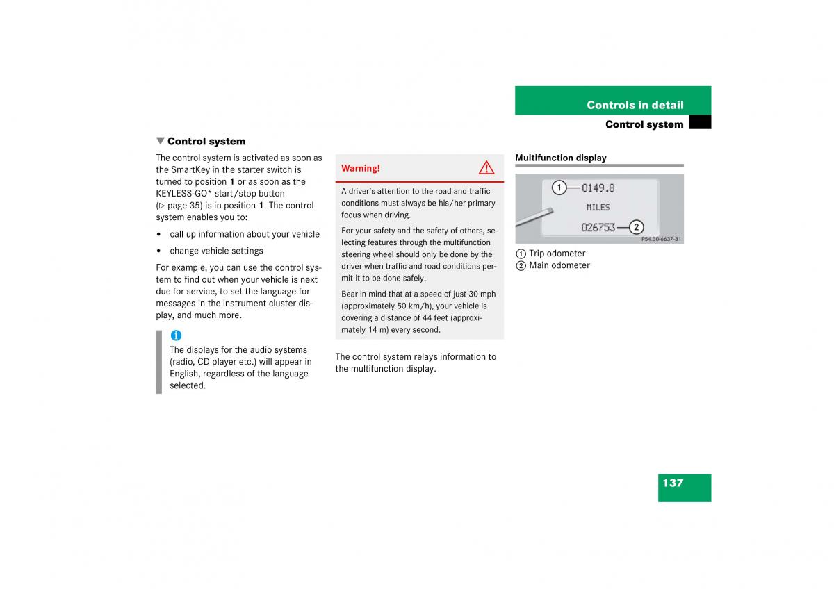 Mercedes Benz CL C215 2006 owners manual / page 138