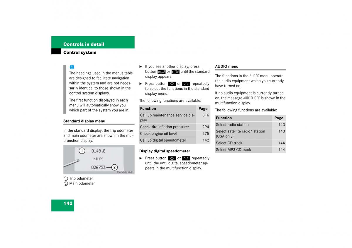 Mercedes Benz CL C215 2006 owners manual / page 143