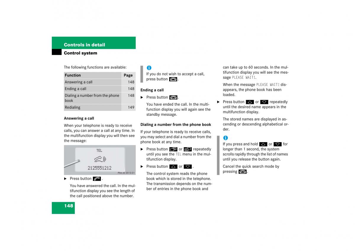 Mercedes Benz CL C215 2006 owners manual / page 149