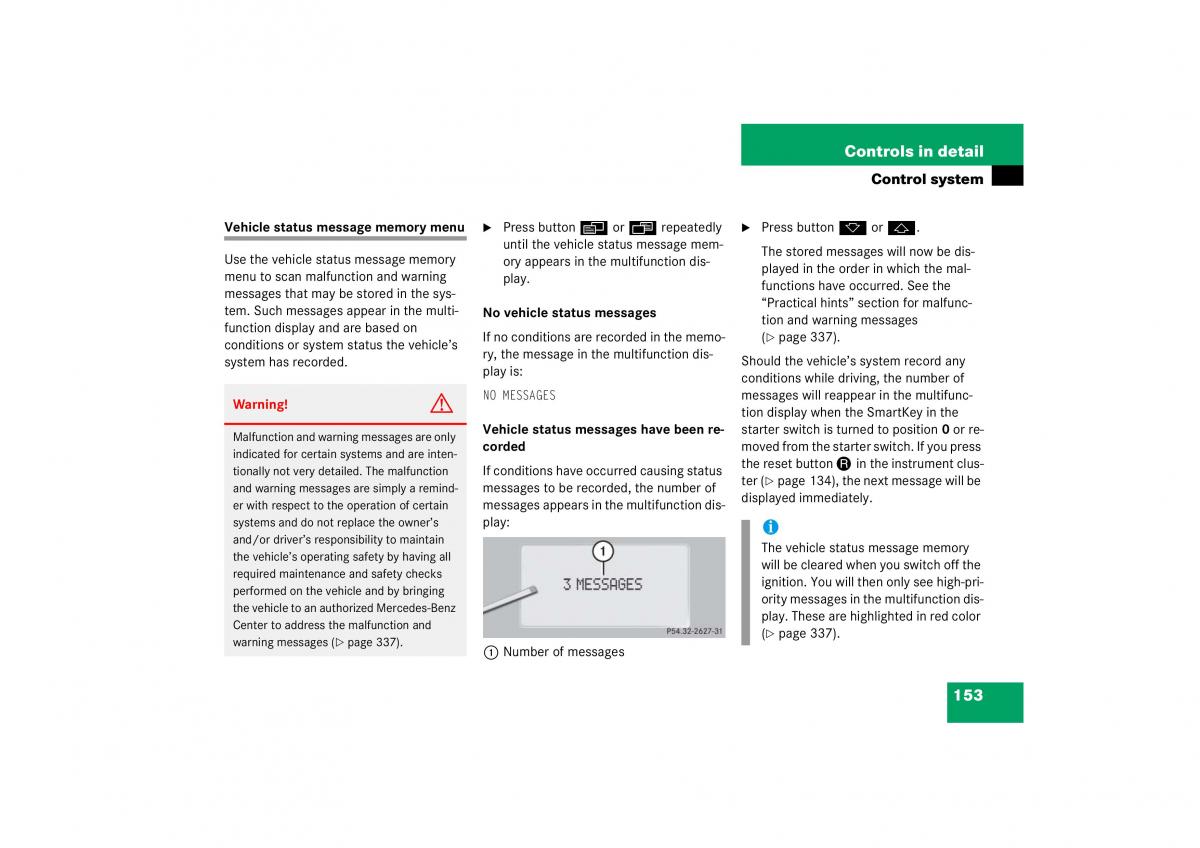 Mercedes Benz CL C215 2006 owners manual / page 154