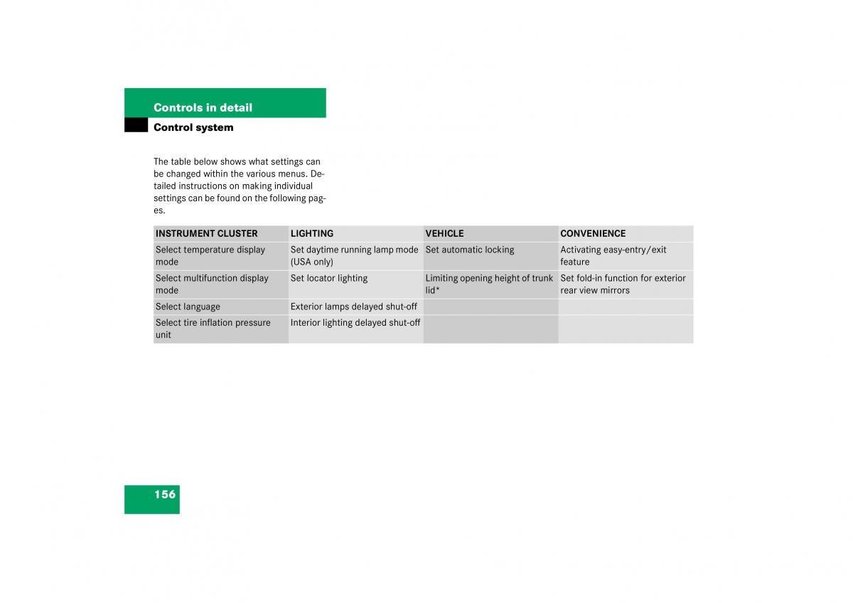 Mercedes Benz CL C215 2006 owners manual / page 157