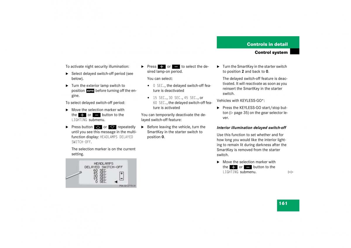 Mercedes Benz CL C215 2006 owners manual / page 162