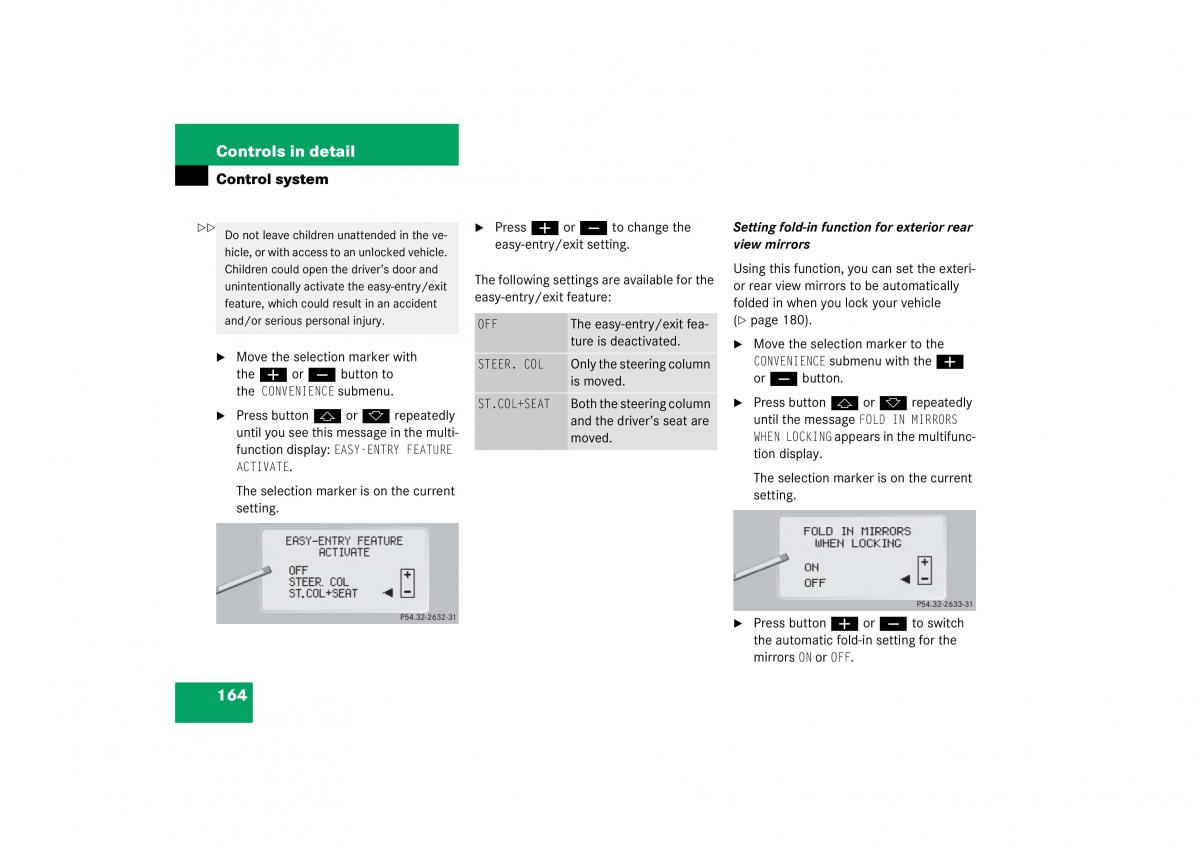 Mercedes Benz CL C215 2006 owners manual / page 165