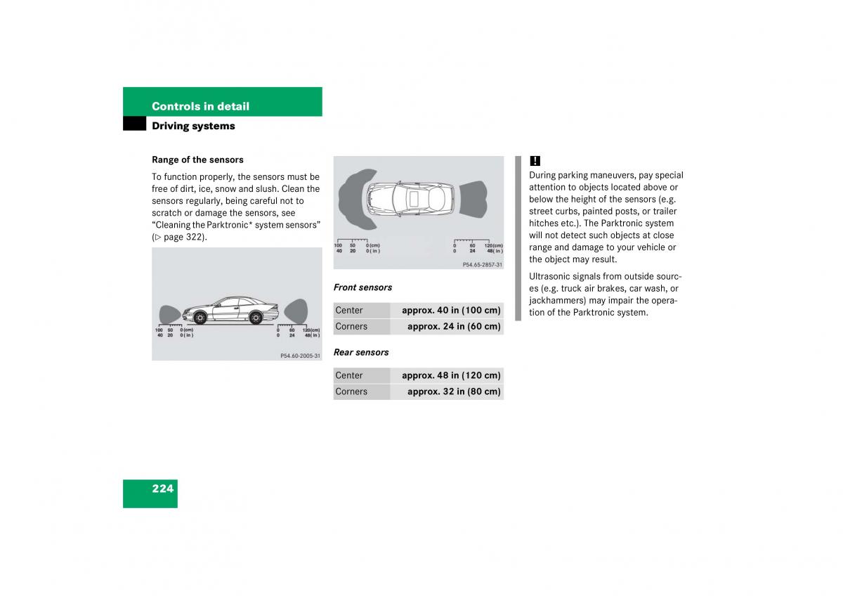 Mercedes Benz CL C215 2006 owners manual / page 225