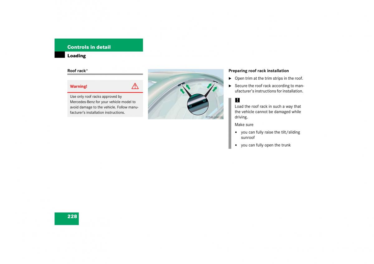 Mercedes Benz CL C215 2006 owners manual / page 229