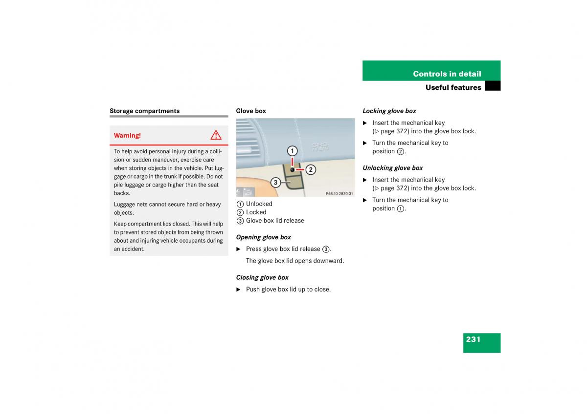 Mercedes Benz CL C215 2006 owners manual / page 232