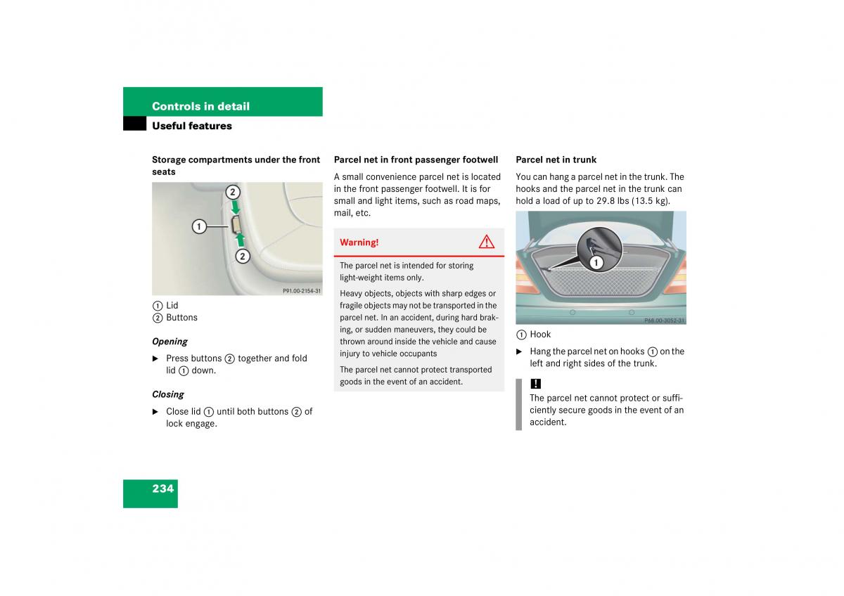 Mercedes Benz CL C215 2006 owners manual / page 235