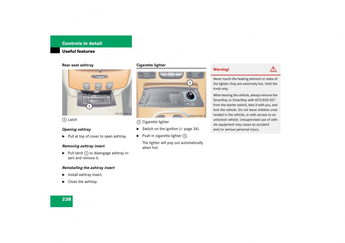 Mercedes Benz CL C215 2006 owners manual / page 239