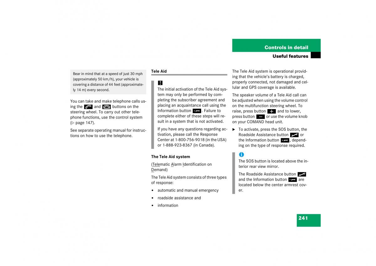 Mercedes Benz CL C215 2006 owners manual / page 242