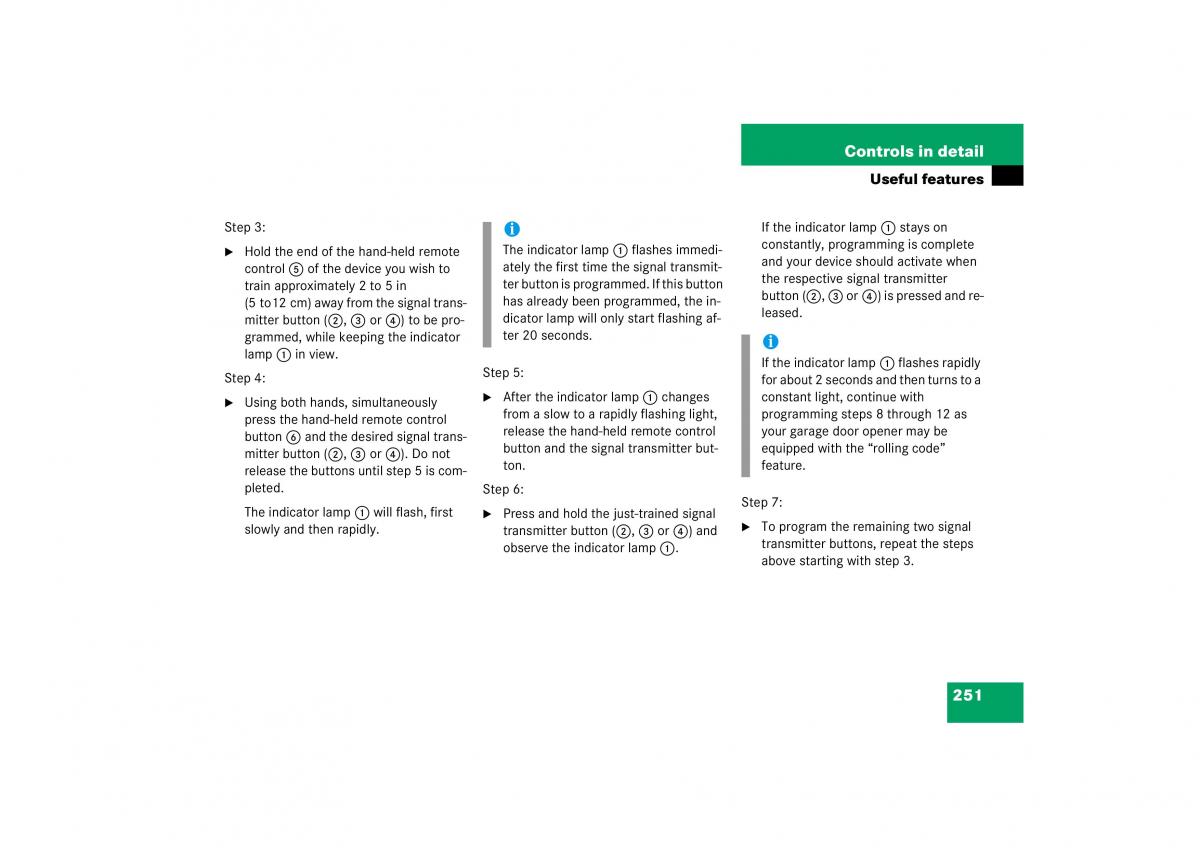 Mercedes Benz CL C215 2006 owners manual / page 252