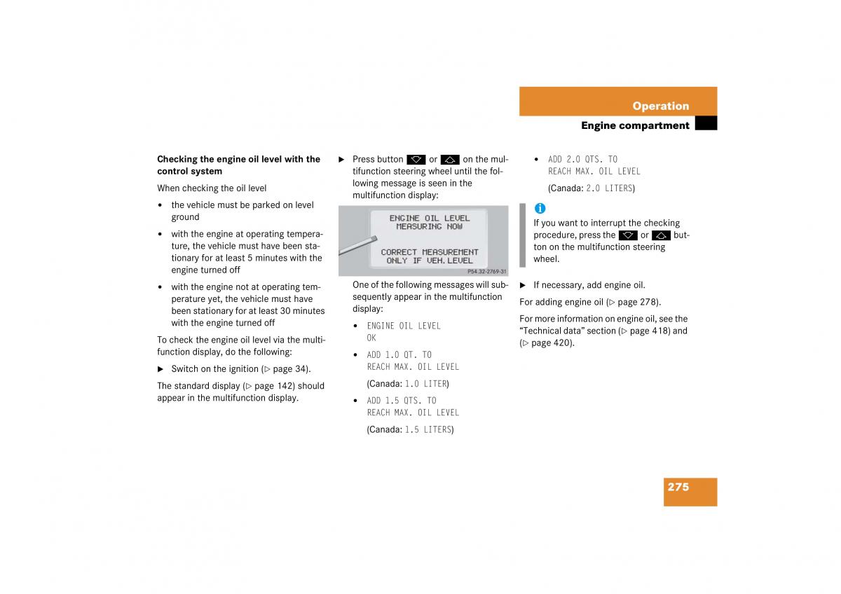 Mercedes Benz CL C215 2006 owners manual / page 276