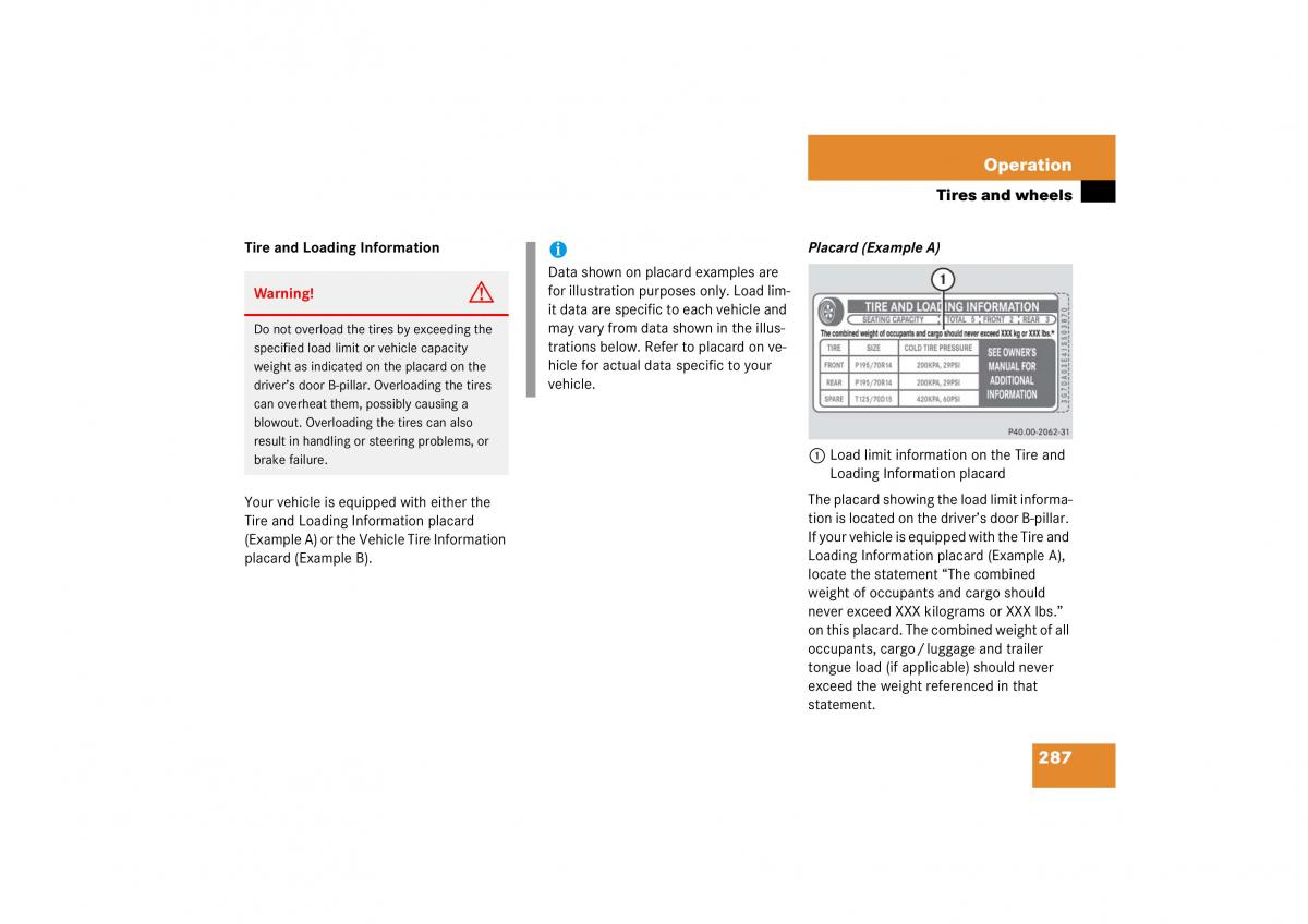 Mercedes Benz CL C215 2006 owners manual / page 288