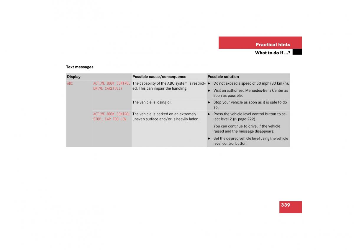 Mercedes Benz CL C215 2006 owners manual / page 340