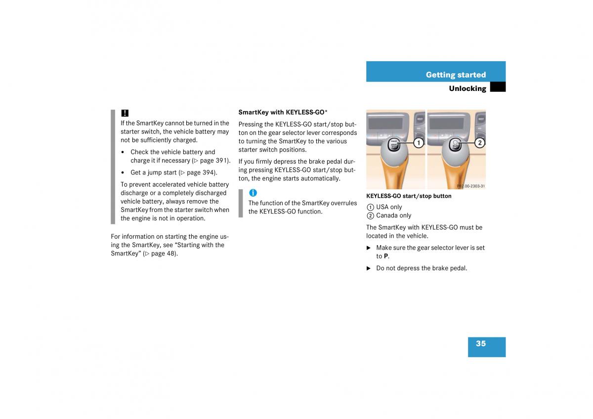 Mercedes Benz CL C215 2006 owners manual / page 36