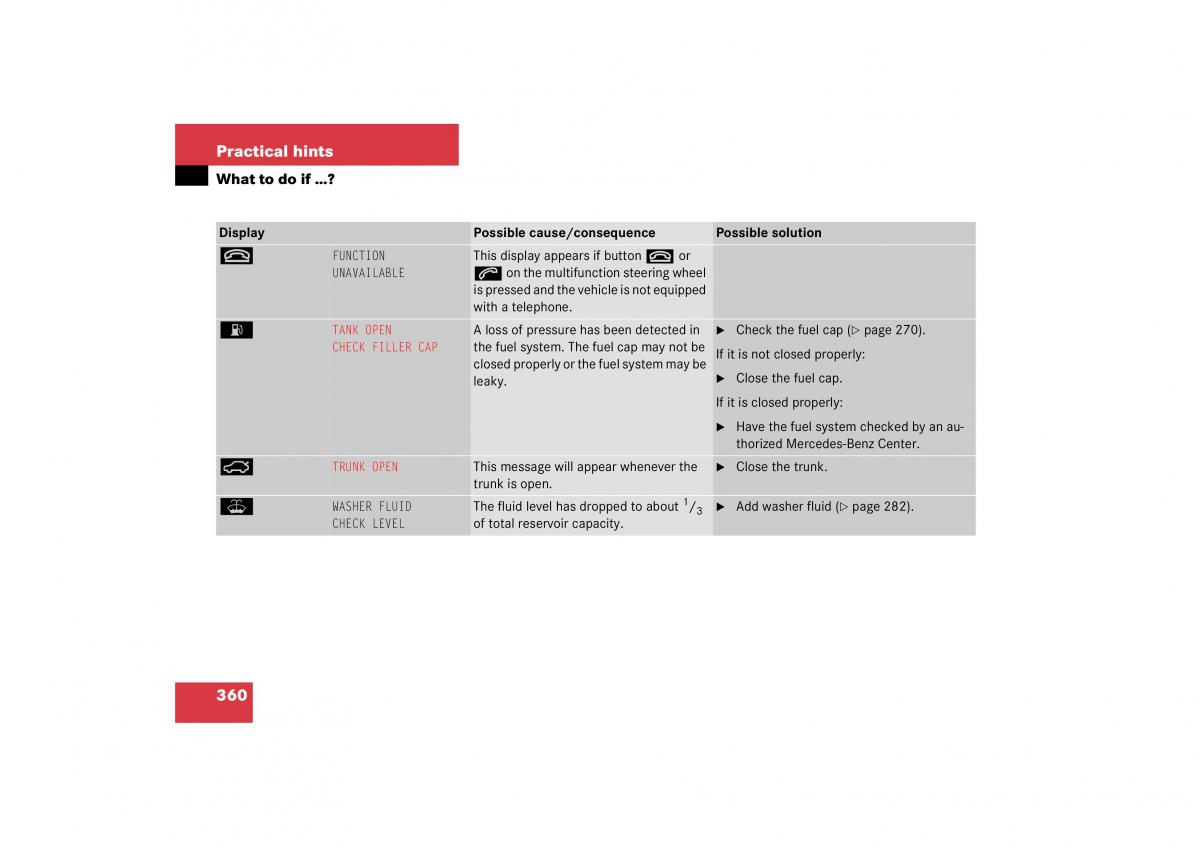 Mercedes Benz CL C215 2006 owners manual / page 361