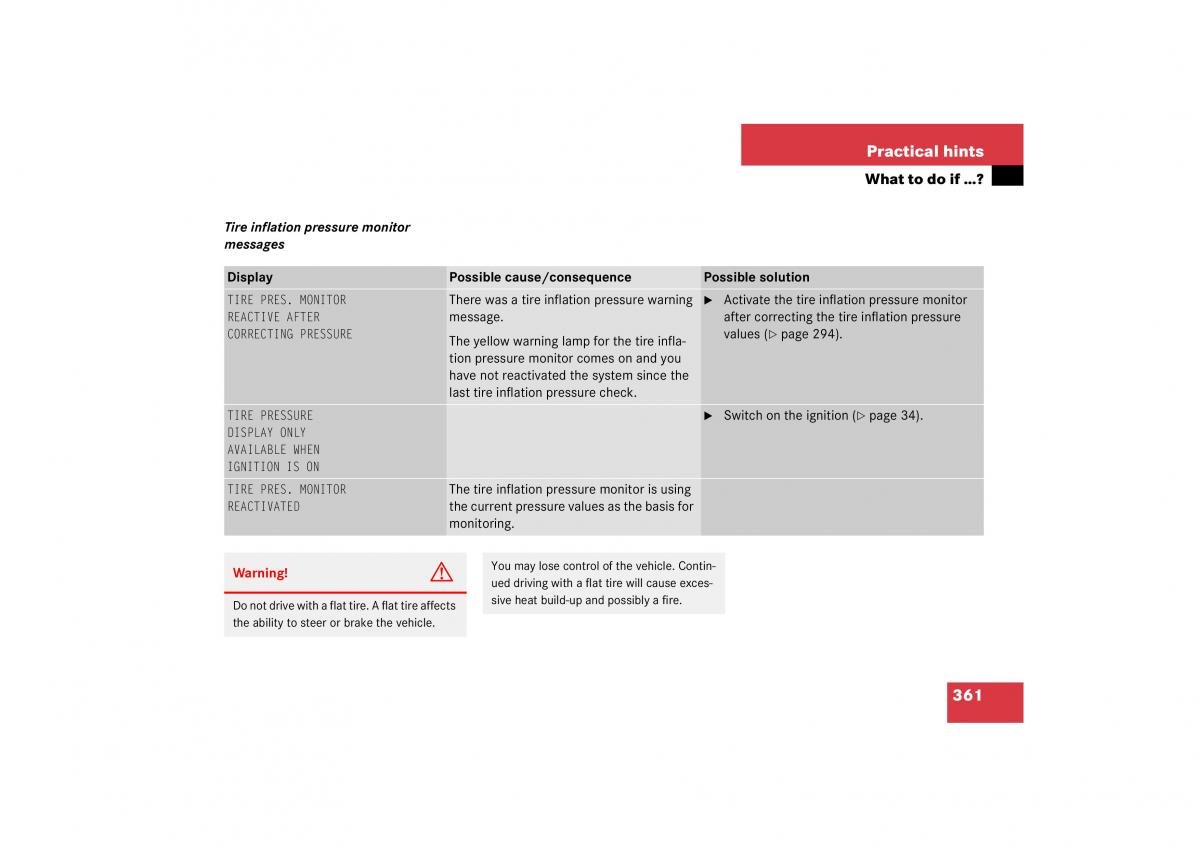 Mercedes Benz CL C215 2006 owners manual / page 362