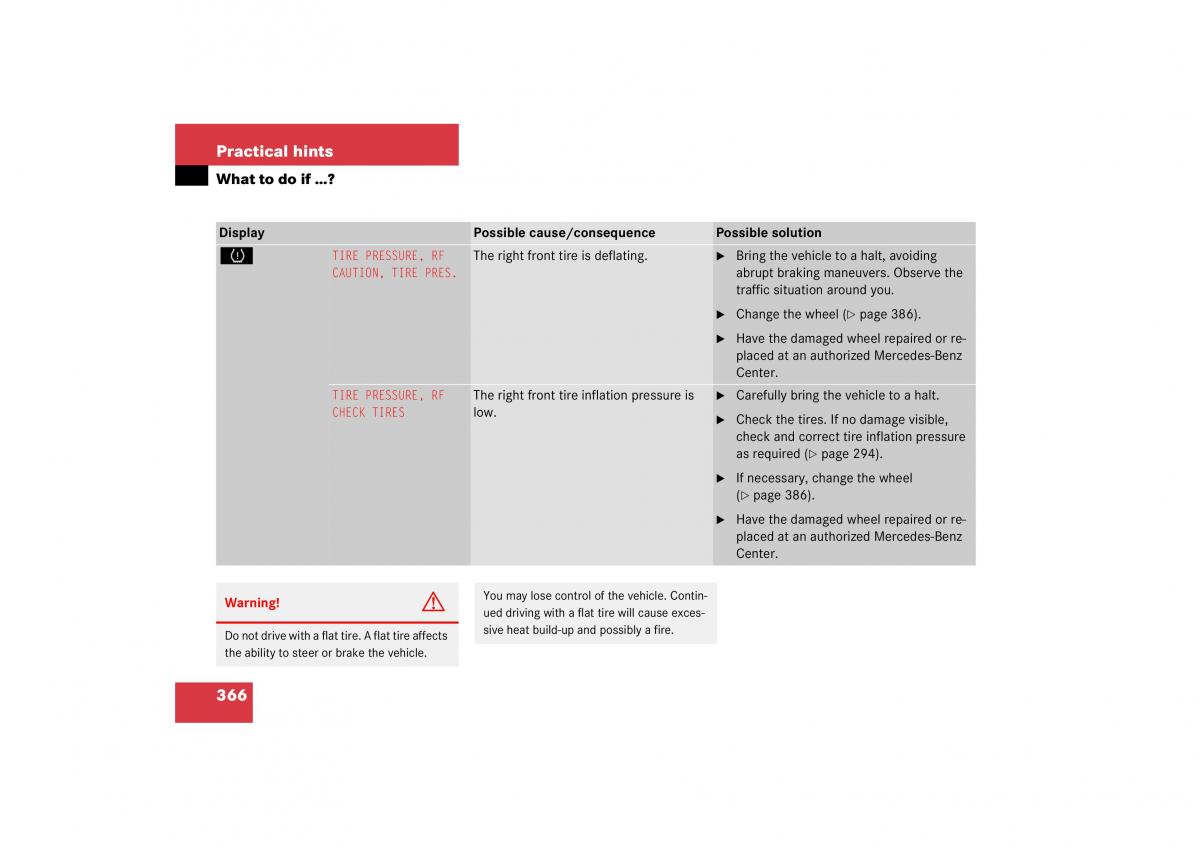 Mercedes Benz CL C215 2006 owners manual / page 367