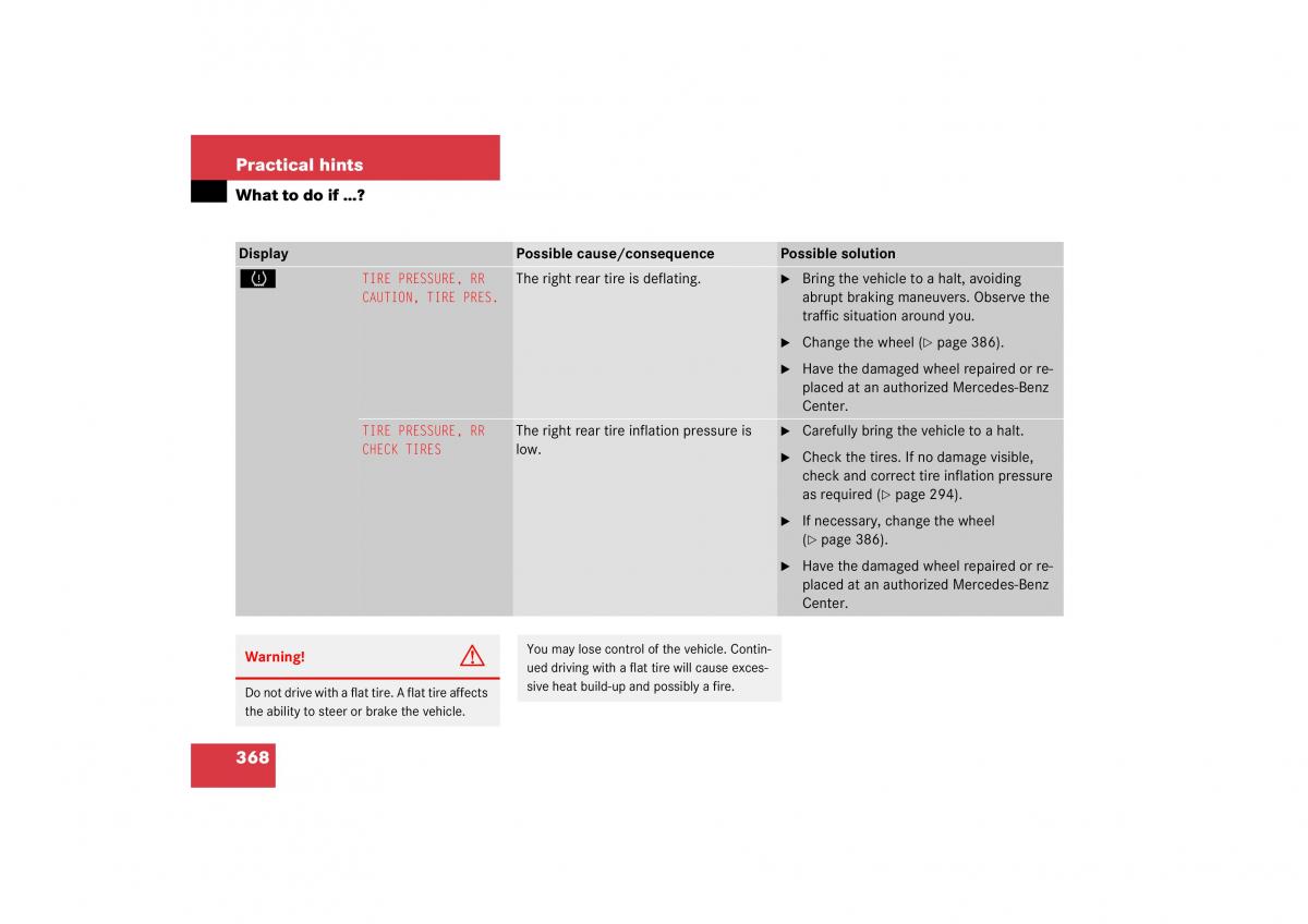 Mercedes Benz CL C215 2006 owners manual / page 369