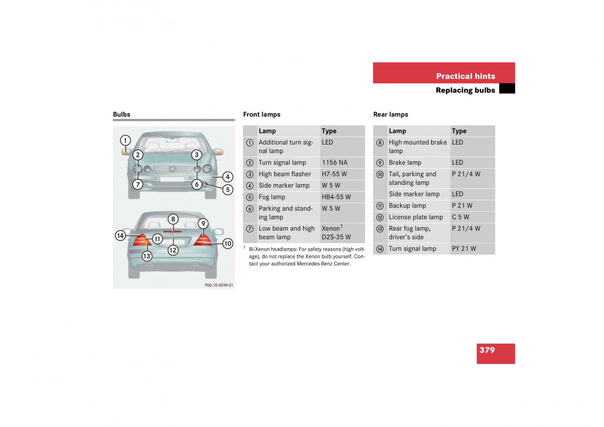 Mercedes Benz CL C215 2006 owners manual / page 380