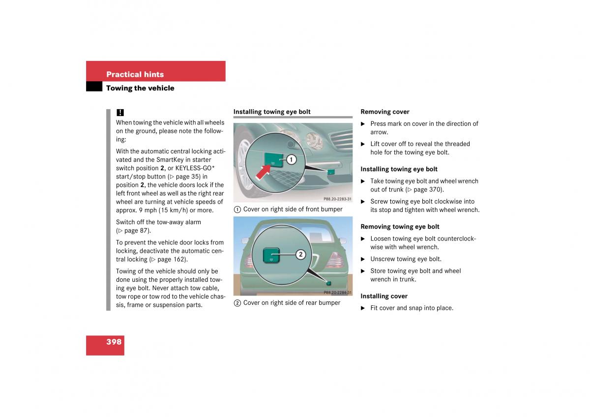 Mercedes Benz CL C215 2006 owners manual / page 399