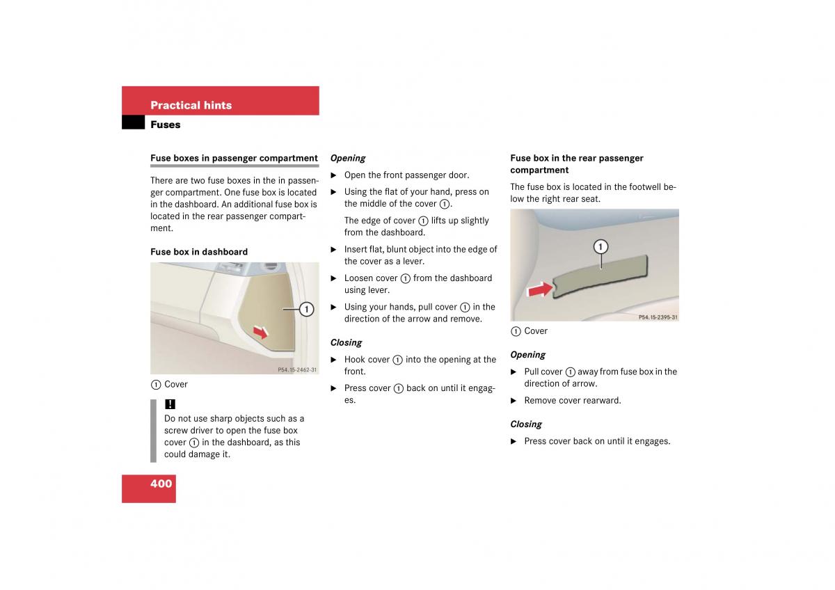 Mercedes Benz CL C215 2006 owners manual / page 401