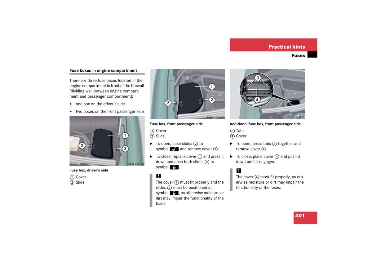 Mercedes Benz CL C215 2006 owners manual / page 402