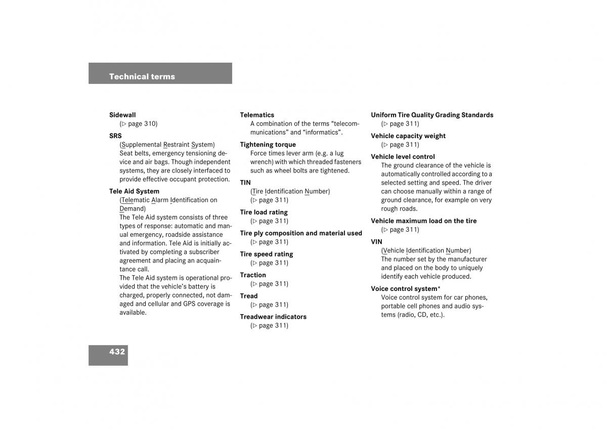 Mercedes Benz CL C215 2006 owners manual / page 433