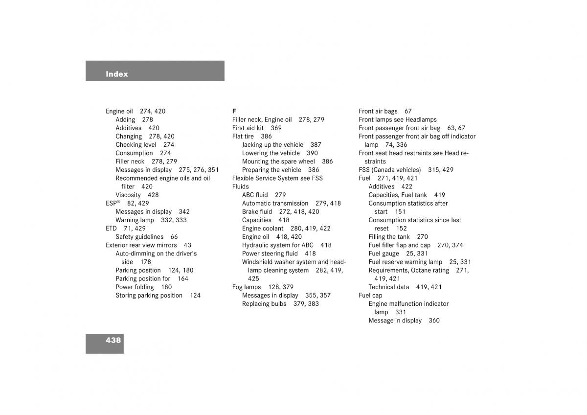 Mercedes Benz CL C215 2006 owners manual / page 439