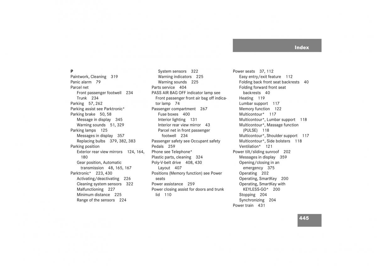 Mercedes Benz CL C215 2006 owners manual / page 446