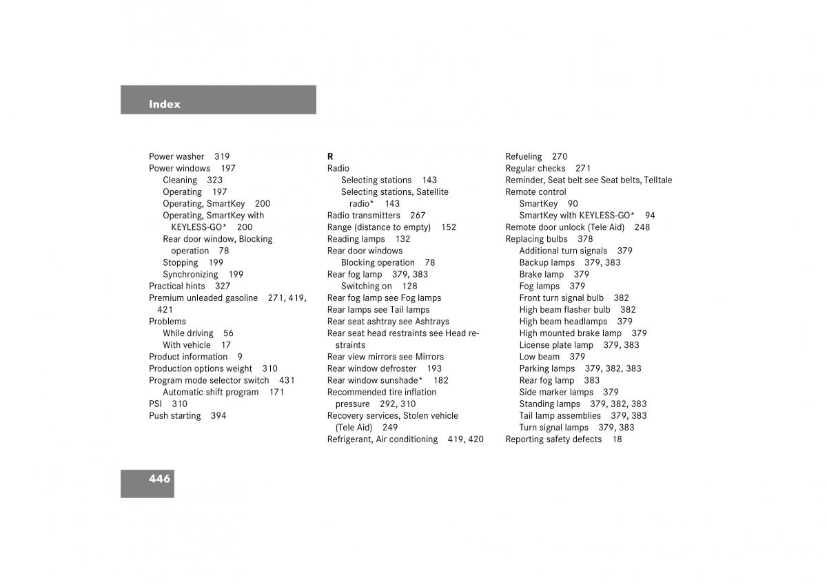 Mercedes Benz CL C215 2006 owners manual / page 447