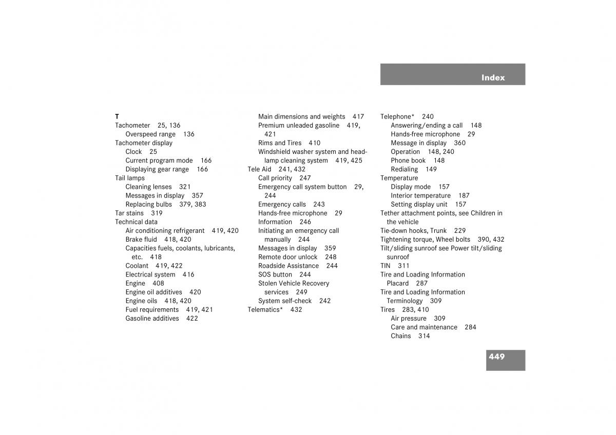 Mercedes Benz CL C215 2006 owners manual / page 450