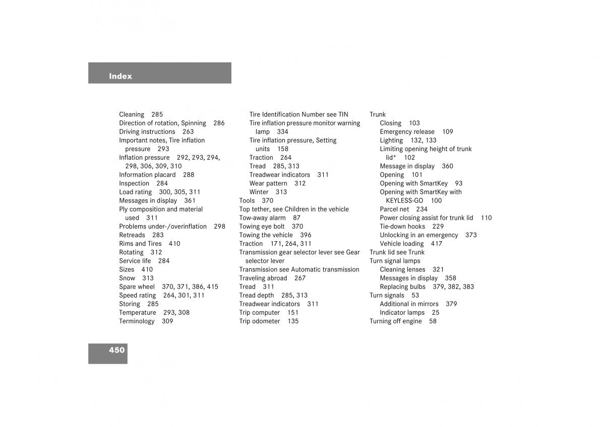 Mercedes Benz CL C215 2006 owners manual / page 451