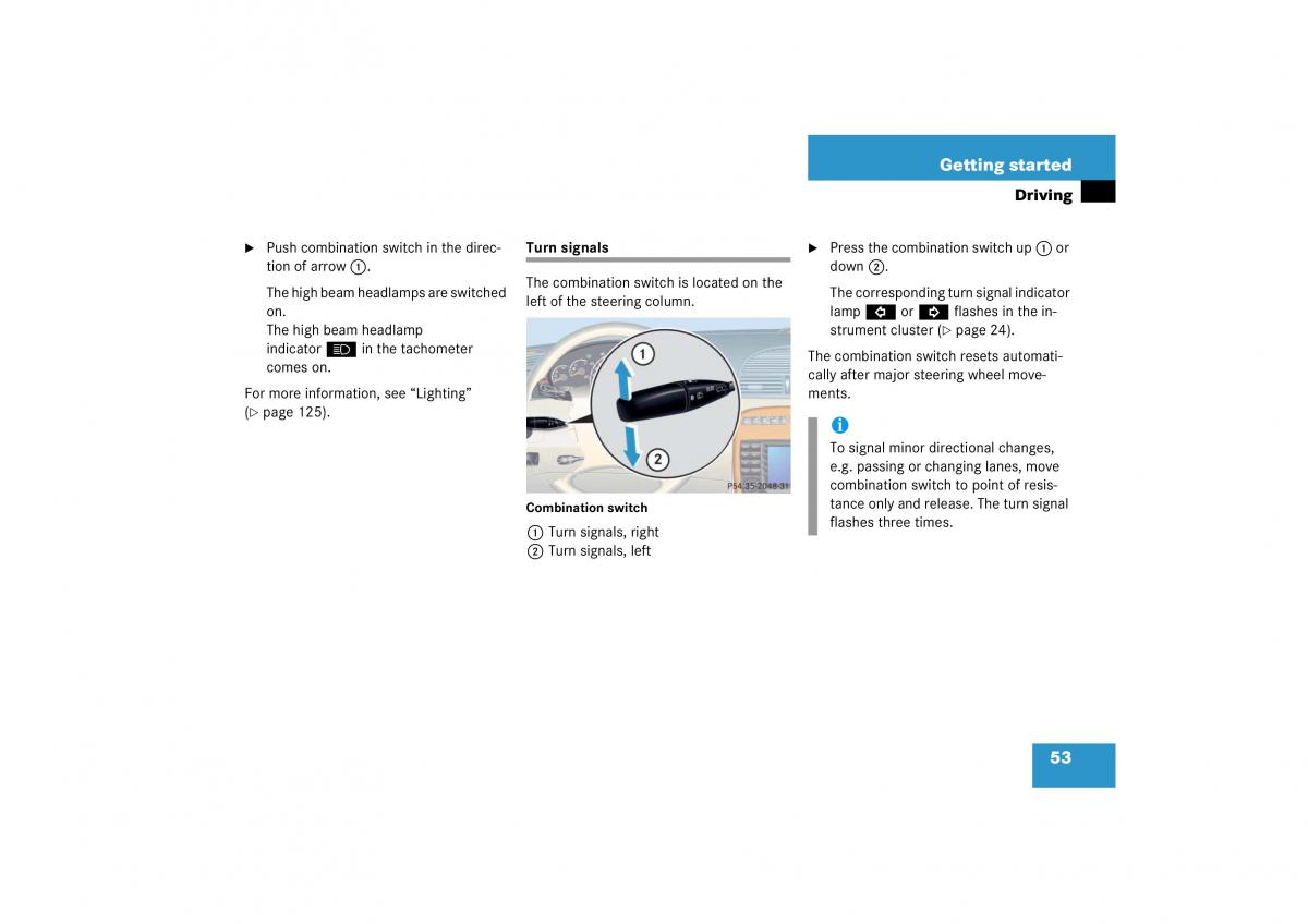 Mercedes Benz CL C215 2006 owners manual / page 54