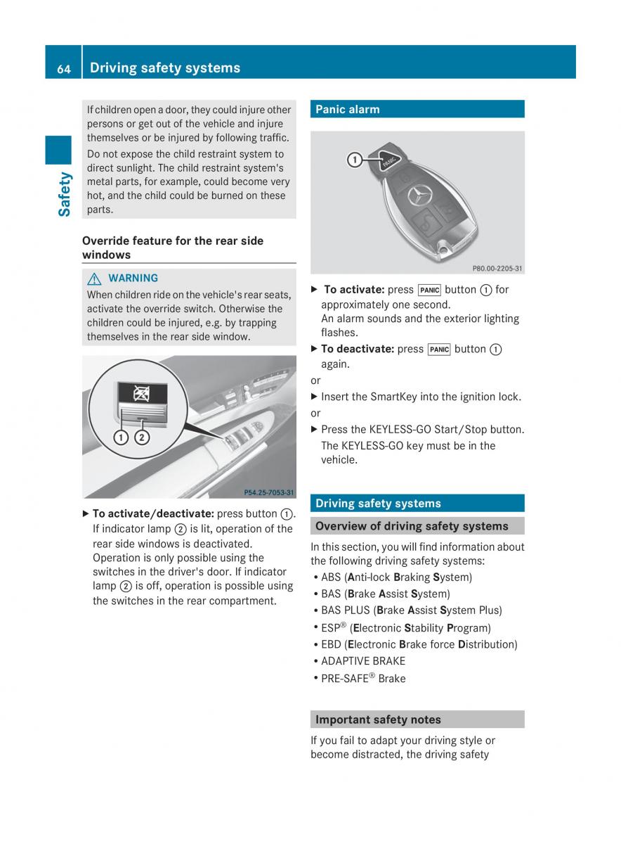 Mercedes Benz CL C216 2014 owners manual / page 66