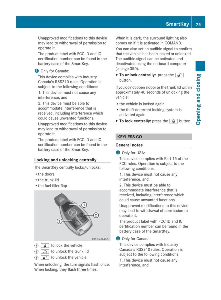 Mercedes Benz CL C216 2014 owners manual / page 77