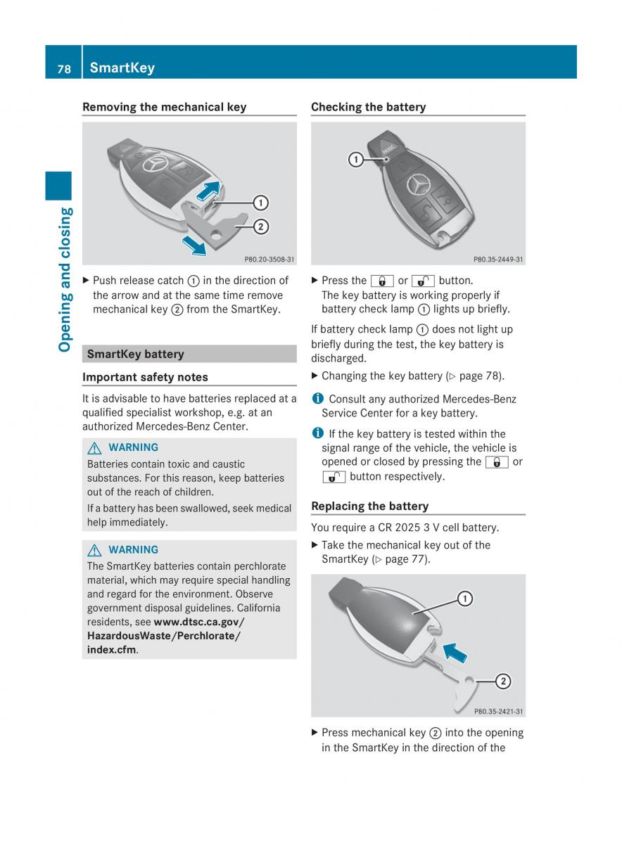 Mercedes Benz CL C216 2014 owners manual / page 80