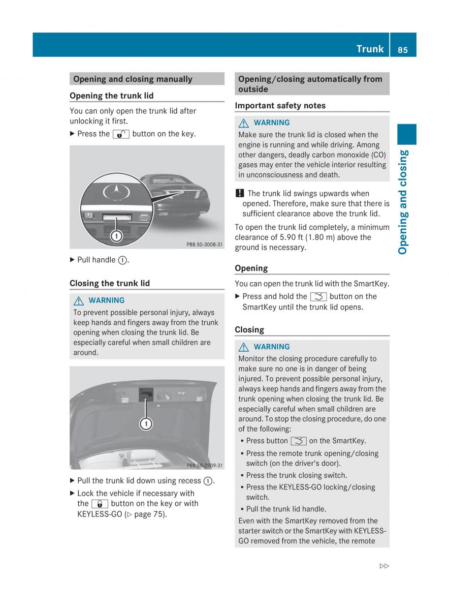 Mercedes Benz CL C216 2014 owners manual / page 87