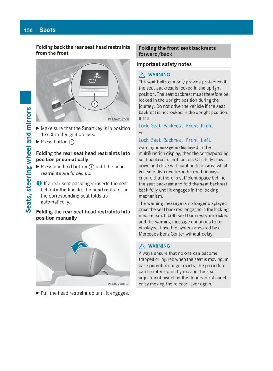 Mercedes Benz CL C216 2014 owners manual / page 102