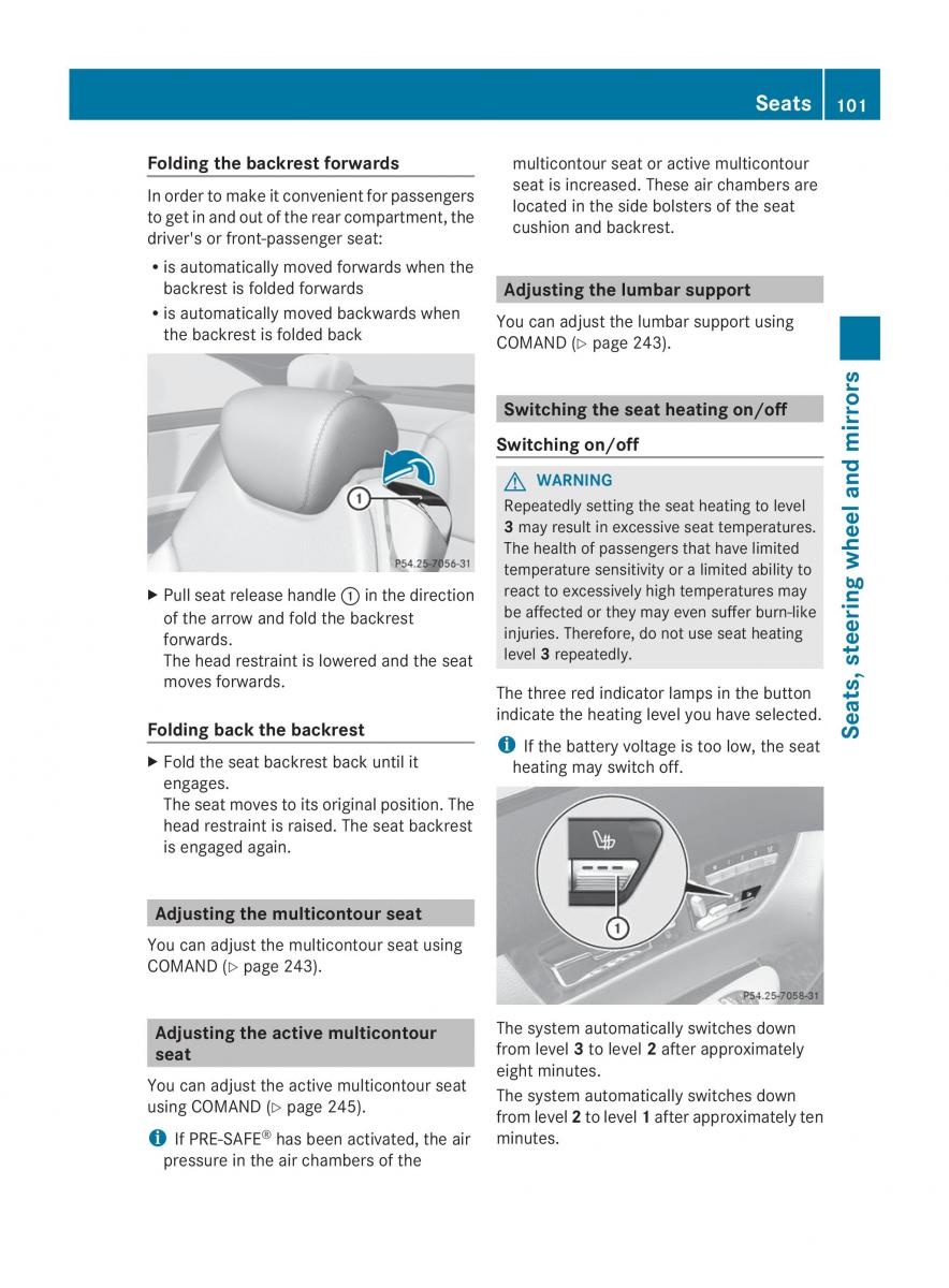 Mercedes Benz CL C216 2014 owners manual / page 103