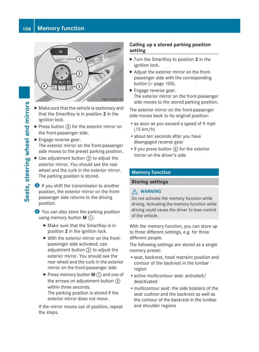 Mercedes Benz CL C216 2014 owners manual / page 108