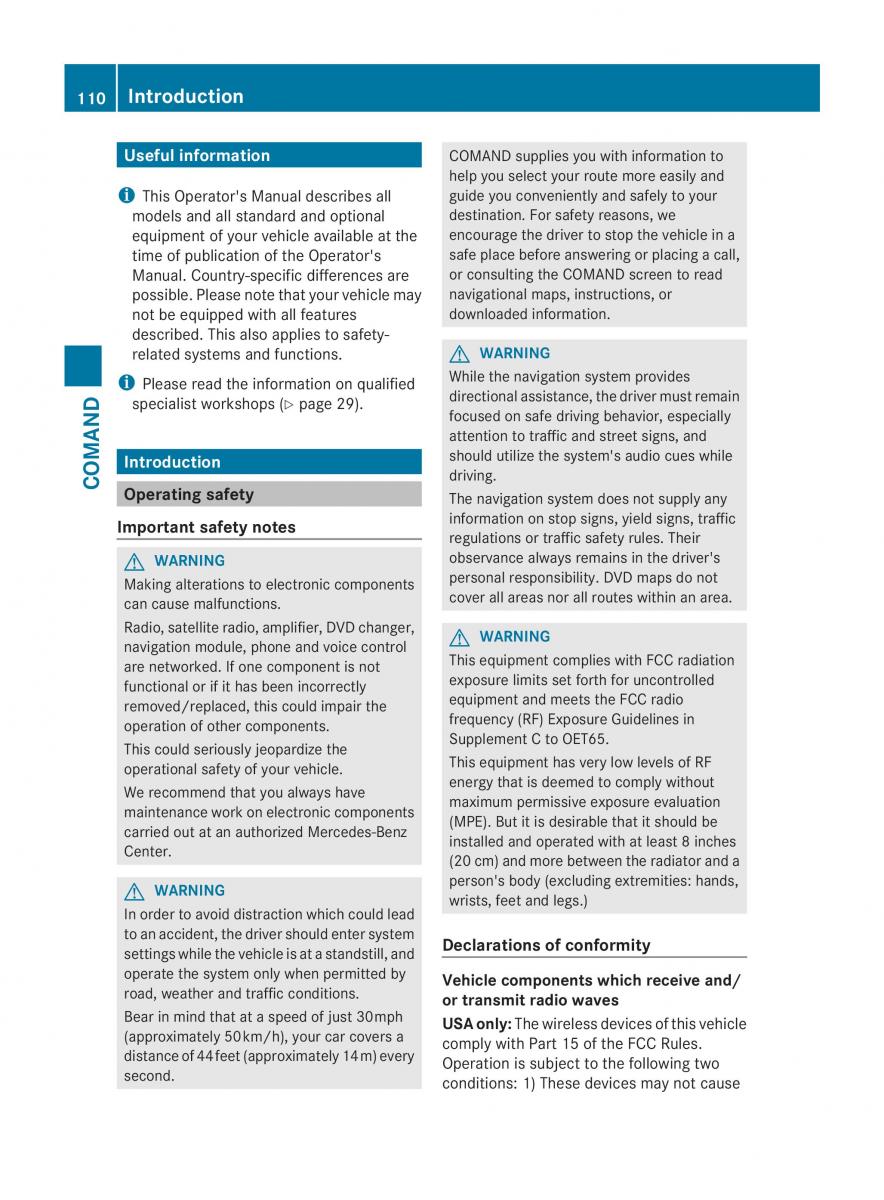 Mercedes Benz CL C216 2014 owners manual / page 112