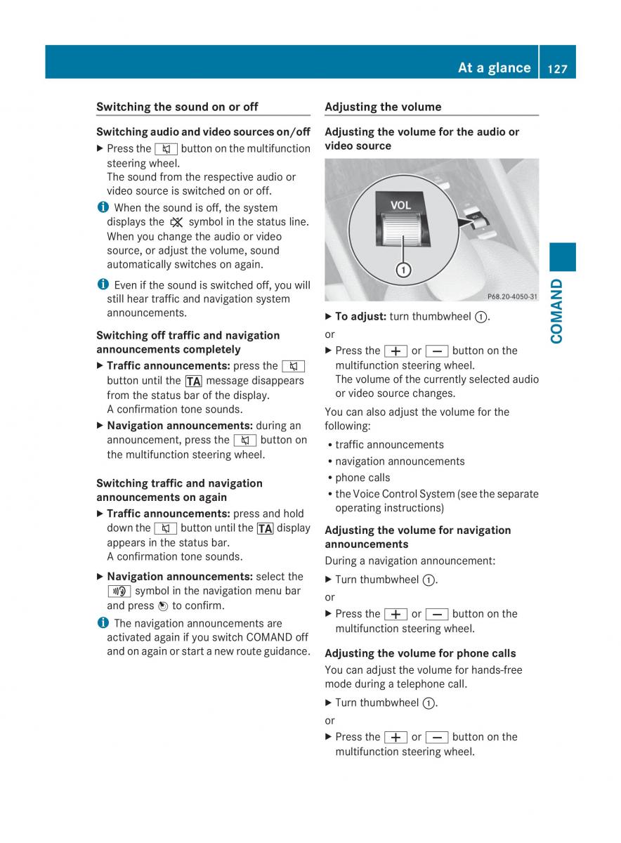 Mercedes Benz CL C216 2014 owners manual / page 129