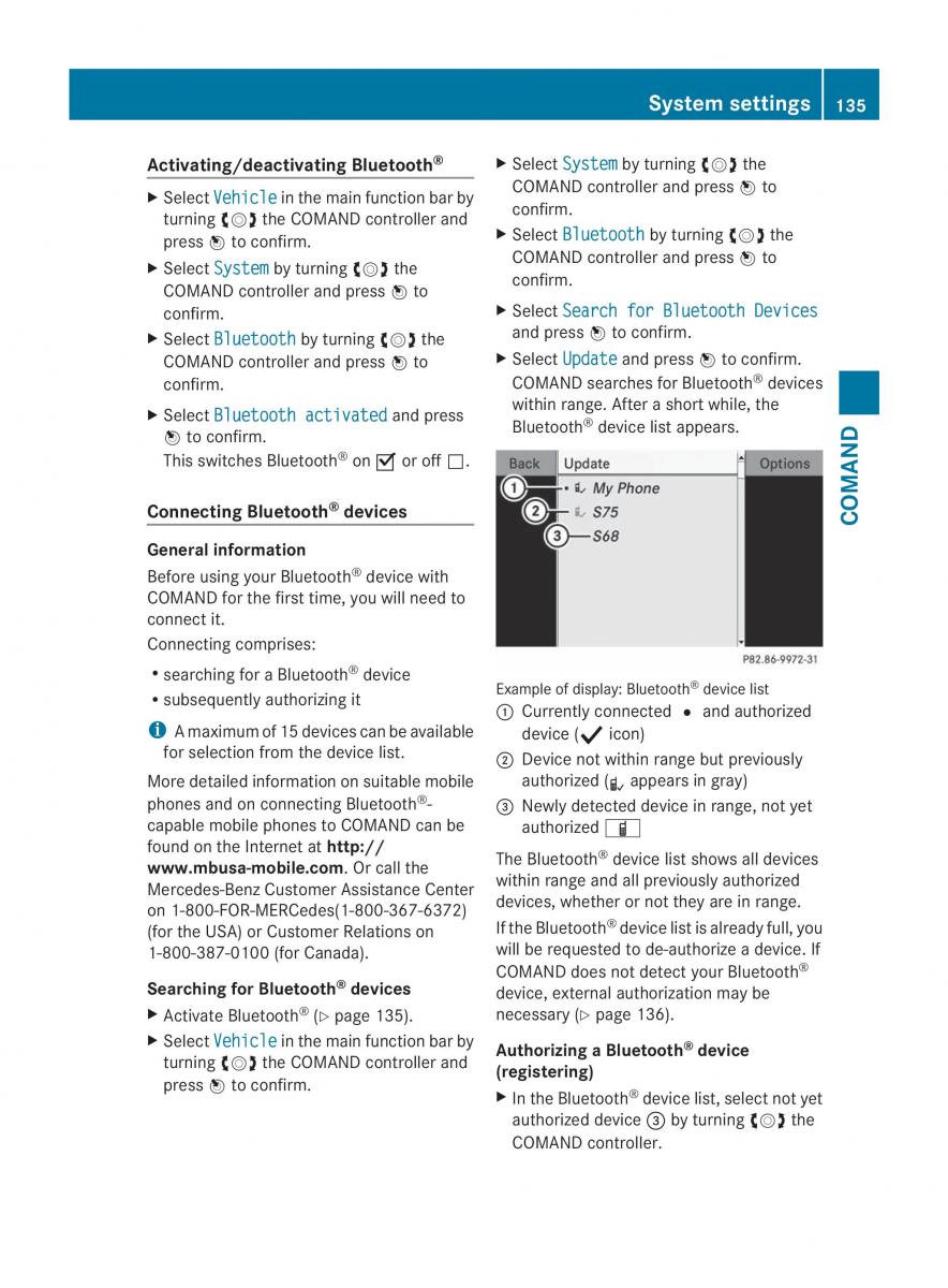 Mercedes Benz CL C216 2014 owners manual / page 137